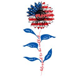 Blessed To Be Called Mom Patriotic Sunflower Svg