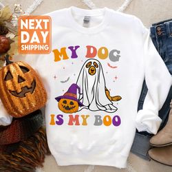 Golden Retriever Women Sweatshirt, Cute Halloween Shirt, Spooky Dog Tee, My Dog Is My