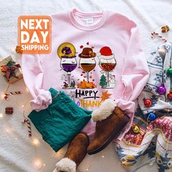 Happy Hallothanksmas Sweatshirt, Gnomes Lover Halloween, Xmas Hoodie, Trendy Christma