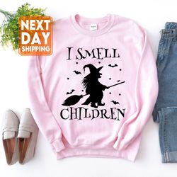 I Smell Children Funny Halloween Sweatshirt, Teacher Gift, Fall Shirt, Teacher T shir