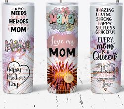 Cute Mother's Day Gift Tumbler, Design Straight Tumbler, Design Straight Skinny Tumbler