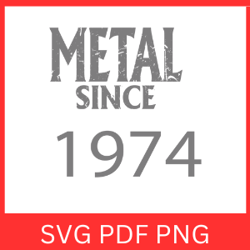 Metal Since 1974 Svg