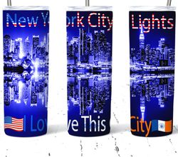 New York City Lights Tumbler, New York City Lights Skinny Tumbler
