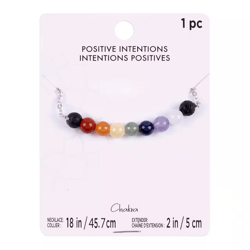 Positive Intentions Chakra Beads & Lava Short Necklace