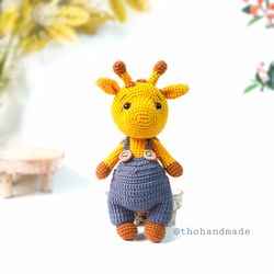 crochet amigurumi giraffe, amigurumi animal for sale, crochet giraffe cuddle doll, crochet doll for sale, amigurumi gira