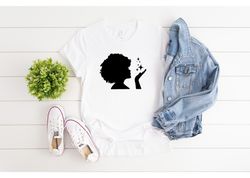 Black Woman T-Shirt, Afro Woman, Black Girl Magic Power, African American Woman Shirt, Black Queen Shirt, gifts for her,