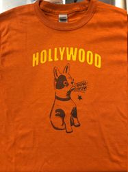 Hollywood California Cute Puppy Dog Screen Printed T Shirt in Men's Women's and Kids Sizes bulldog terrier mutt pug