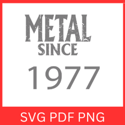 Metal Since 1977 Svg
