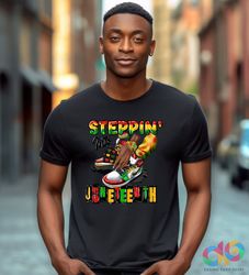Stepping Into Juneteenth Shirt, Black Woman Gifts, Independence Day, Black Lives Matter, Equality Tee, Afro Women Shirt,