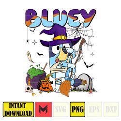 Bluey Halloween PNG, Bluey Matching Family Halloween Insatnt Download, Bluey Halloween Digital Prints