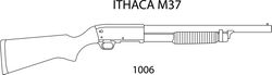 ITHACA M37 GUN LINE ART VECTOR FILE Black white vector outline or line art file