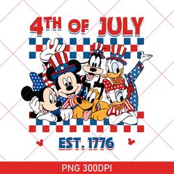 Disney 4th Of July PNG, Disney Patriotic Apparel, Mickey And Friends PNG, Memorial Day Celebration PNG, Disney Trip PNG