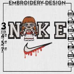 Annabelle Halloween Embroidery Designs, Horror Halloween, Halloween Embroidery Files, Machine Embroidery Designs