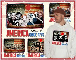 America Killin It Since 1776 Png Bundle, Horror Movie Fourth Of July Png, Bundle, Horror Friend Png, Horror Independence