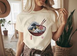 Japanese Noodle T Shirt, Japanese Shirt, Anime Crewneck T-shirt, Anime Movie Shirt, Funny Anime Shirt, Vintage Anime T S