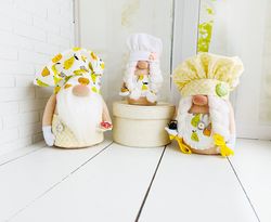 Gnome Cook Family. Handmade Interior Toy. Cozy decor. Kitchen baker gnome. Kithen gnome decoration. Foodie gnome. Gift.