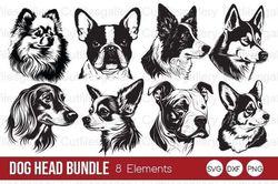 Dog Head Bundle SVG, Dog SVG, Dog PNG Dog Head Bundle SVG, Dog SVG, Dog PNG