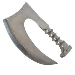 handmade viking pizza axe authentic medieval pizza cutter | pizza slicer |axe mezzaluna ulu rocking pizza knife,