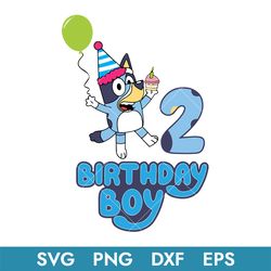 2nd Bluey Birthday Boy Svg, Bluey Birthday Svg, Bluey Svg, Png Dxf Eps, Instant Download