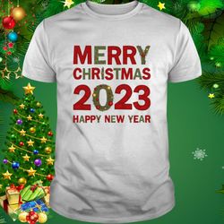 Top merry Christmas 2023 Happy New Year shirt