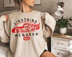 Vintage Lightning McQueen Sweatshirt, Disney Cars Sh