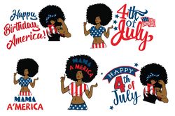 America Girl Bundle Svg, 4th of July SVG, Independence Day Svg, American svg, Patriotic Svg, USA svg Digital Download