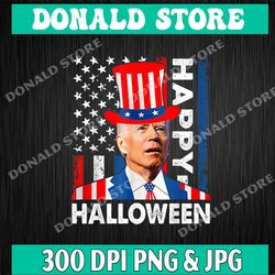 Funny Joe Biden Happy Halloween 4th Of July American Flag Png, Joe Biden Png, Funny Halloween Png, American Flag