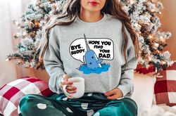 Christmas Whale Ugly Holiday Sweat,Crewneck Sweatshirt,Holiday Apparel Funny Christma