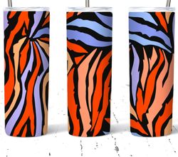 Colorful Zebra Print Tumbler, Colorful Tumbler, Colorful Skinny Tumbler