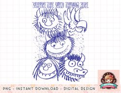 Where the Wild Things Are Wild Sketch png, instant download, digital print