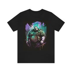 Synthwave Plus-sized Superhero Man Tshirt, Futuristic Sci-Fi T-shirt, Cyber Punk Shirt, Buff Streetwear Graphic Tee, Cyb