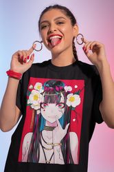 Unisex Anime Girl Waifu Material T-Shirt, Japanese Kawaii Otaku Shirt