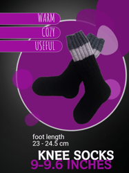 Knee Socks Handmade Knitted  | Socks Unisex | Socks Female | Socks Men 's | Accessory Clothing Winter Autumn Feet Warm