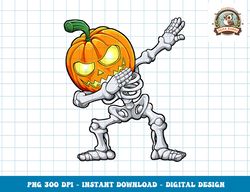 Halloween Boys Dabbing Skeleton Scary Pumpkin Jack O Lantern png, sublimation copy