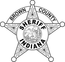 INDIANA SHERIFF BADGE BROWN COUNTY VECTOR FILE Black white vector outline or line art file