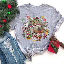 Vintage Disney Epcot Christmas Shirt, Mickey Friends