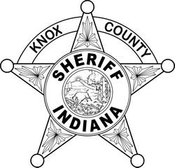INDIANA SHERIFF BADGE KNOX COUNTY VECTOR FILE Black white vector outline or line art file
