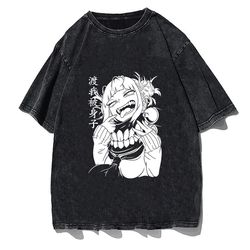Oversized Vintage Shirt, Anime Manga Shirts, Unisex Washed Tshirt, Japanese Shirt, Cool Anime Shirt, Graphic Tees