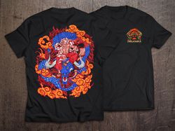 Gear 5th Sun God Nika X Kaido King of the Beast - Wanokuni - Straw Hat Anime Unisex Short Sleeve T-Shirt