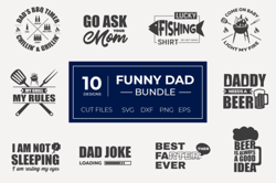 Funny Dad Bundle Svg, Father's Day Craft Funny Dad Bundle Svg, Father's Day Craft