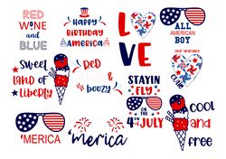 4th of July SVG Bundle, July 4th SVG, Fourth of July svg, America svg, USA Flag svg, Patriotic Digital Download