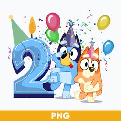 2nd Bluey Birthday Png, Bluey Birthday Boy Png, Bluey Png, Cartoon Png Digital File