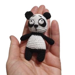 Crochet pattern: tiny Panda bear, amigurumi stuffed toy, doll animal
