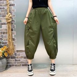 Washed Cotton Thin Casual Harem Pants