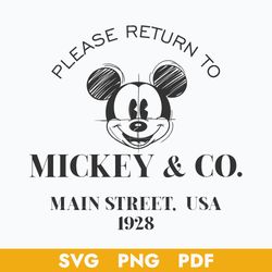 Mickey & Co Main Street USA 1928 Svg, Mickey Mouse Svg, Family Trip Svg, Disney Svg, Png Pdf Digital File