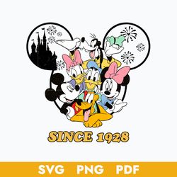 Retro Mickey Since 1928 Svg, Mickey and Friend Svg, Disney Svg, Png Pdf Digital File