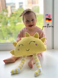 sun crochet pillow pattern / plush pattern / baby pillow pattern/ plush sun / crochet sun pillow / decorations for kids