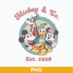 Mickey and Co Est 1928 Png, Disney Friend Png, Mickey And Friend Png, Disney Png Digital File