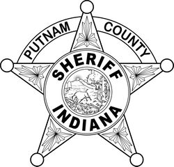 INDIANA SHERIFF BADGE PUTNAM COUNTY VECTOR FILE Black white vector outline or line art file