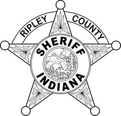 INDIANA SHERIFF BADGE RIPLEY COUNTY VECTOR FILE Black white vector outline or line art file